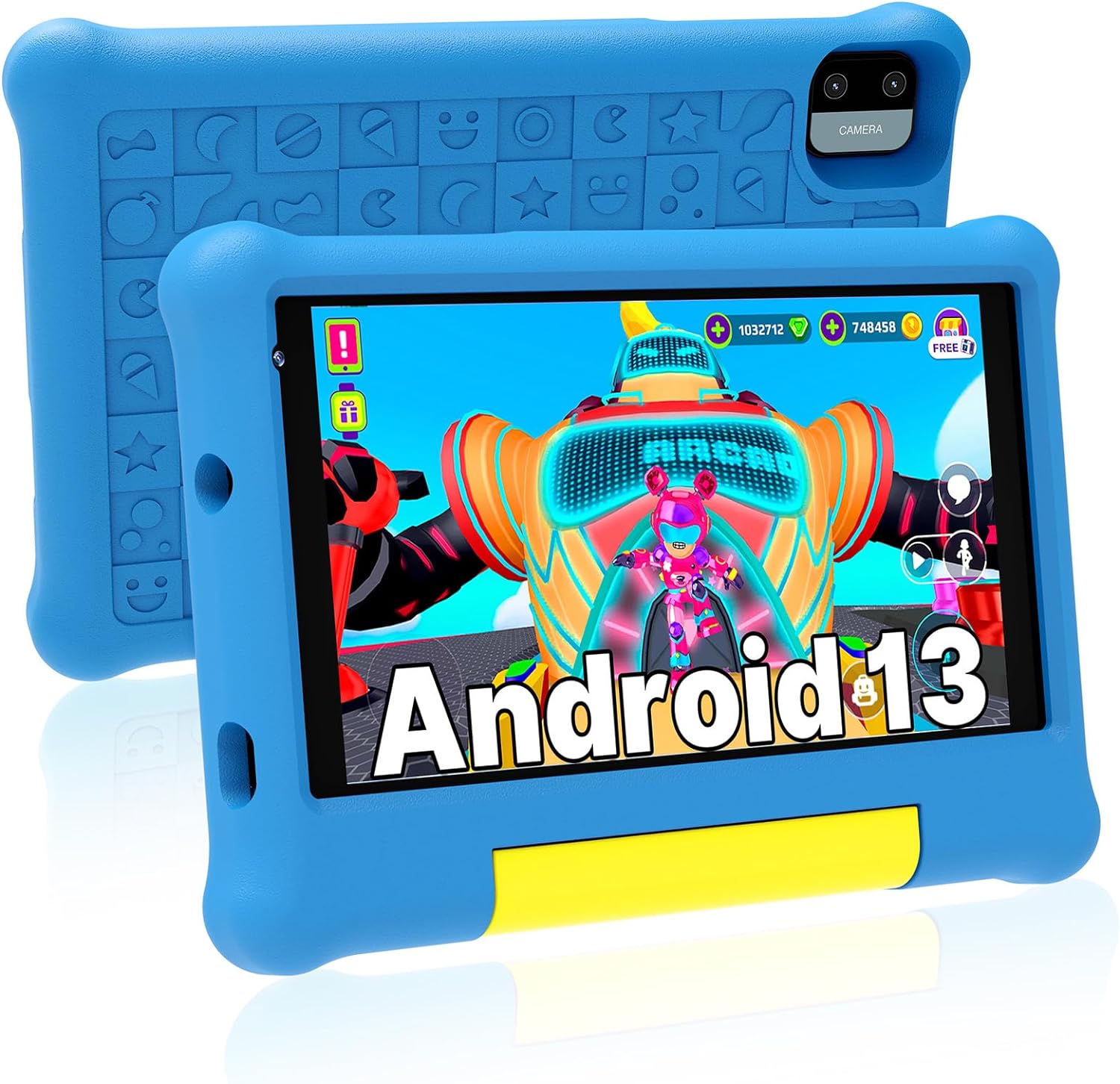 Tablet for Kids, 7-inch Android 13 Kids Tablet, 32GB ROM with WiFi, Bluetooth, Educational Apps, Parental Control, Dual Cameras, Shockproof Case(Pink)