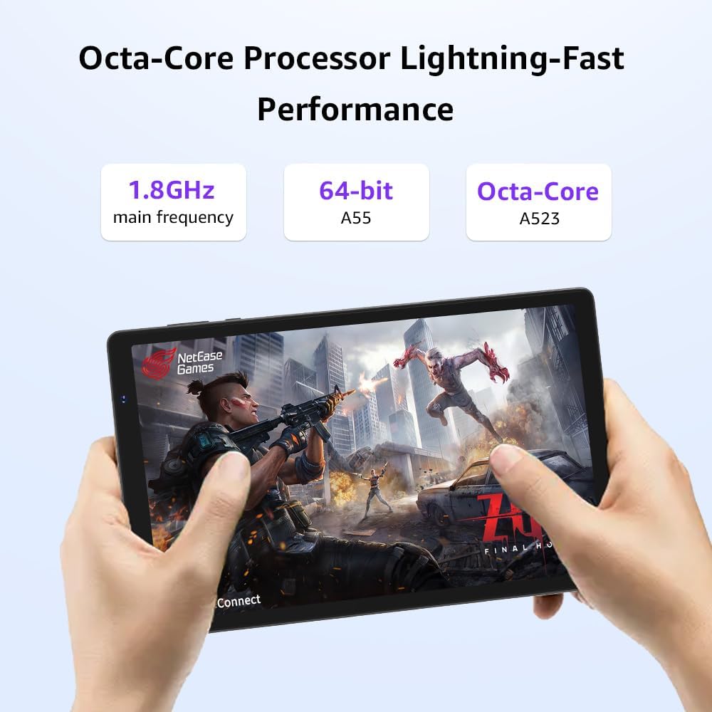 ApoloSign Android 13 Tablet, 10.1-inch Tablet with Octa-core Processor, 8(4+4) GB RAM, up to 128GB Expand, Long Lasting Battery, and WiFi6, Bluetooth, G-Sensor, Dual Camera, Google Play GMS Certified