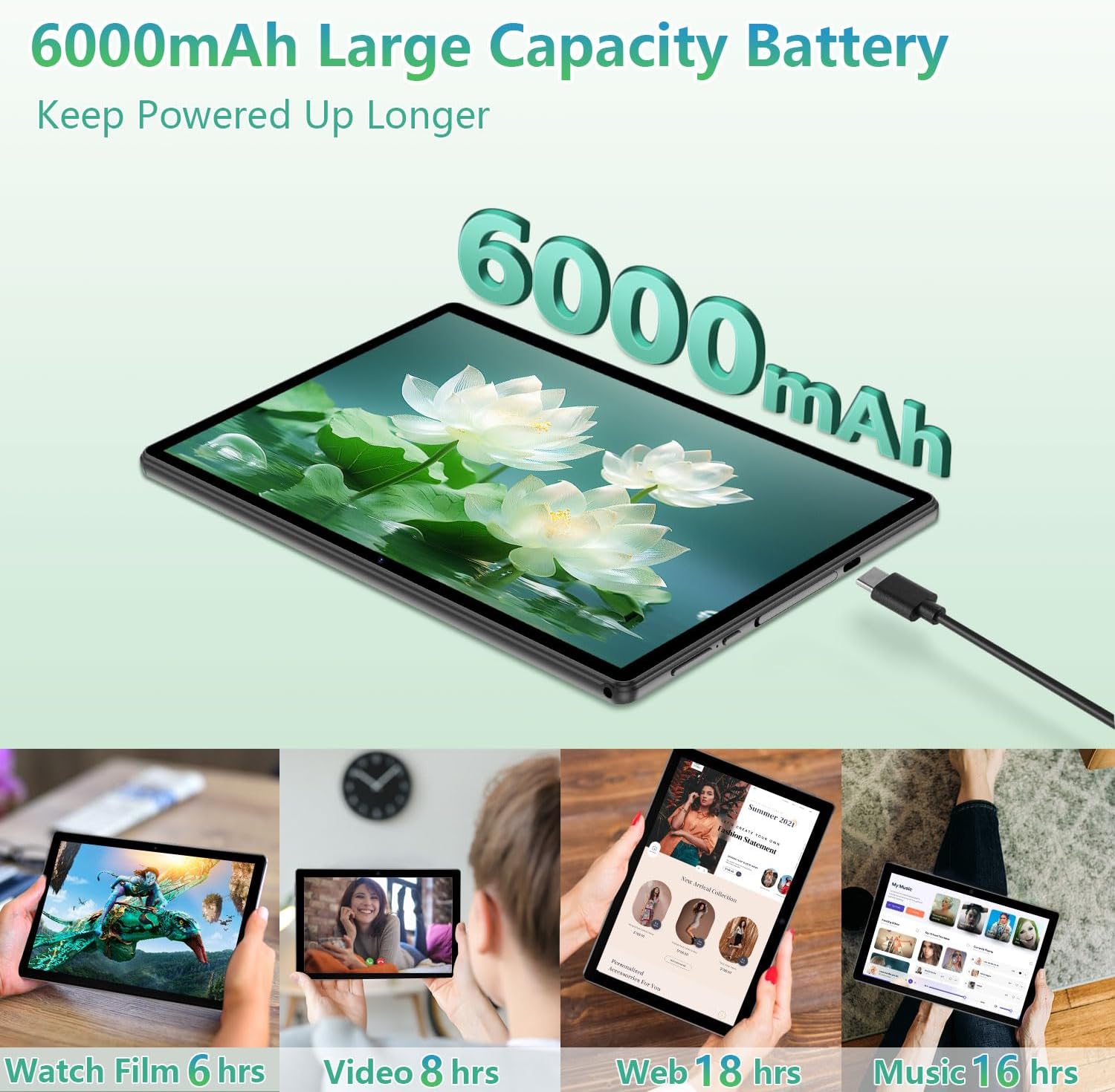 Tablet 10.1 inch Android 13 Tablets, 64GB ROM 512GB Expand Quad-Core Processor, HD Touchscreen, 6000mAh 8MP Camera, FM GPS Bluetooth,WiFi with Tablet case (Black)