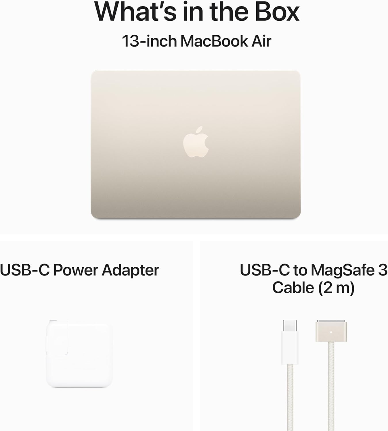 Apple 2024 MacBook Air 13-inch Laptop with M3 chip: Built for Apple Intelligence, 13.6-inch Liquid Retina Display, 8GB Unified Memory, 256GB SSD Storage, Backlit Keyboard, Touch ID; Starlight