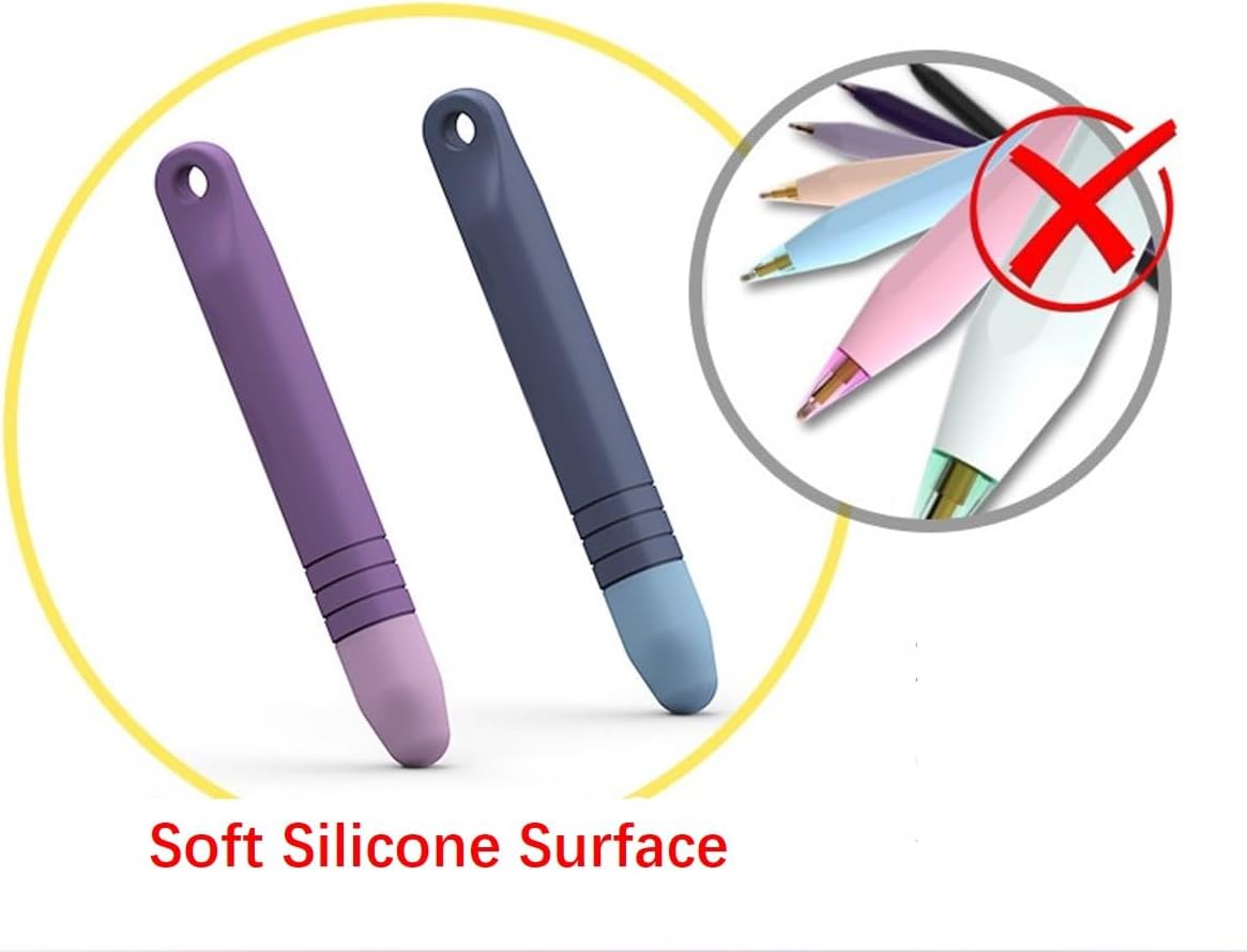 Kid-Friendly Stylus Pen for Touch Screens, Tablet Stylus Compatible with iPad, iPhone, Fire Tablets, Kindle and All Touch Screen Devices (Purple+Blue)