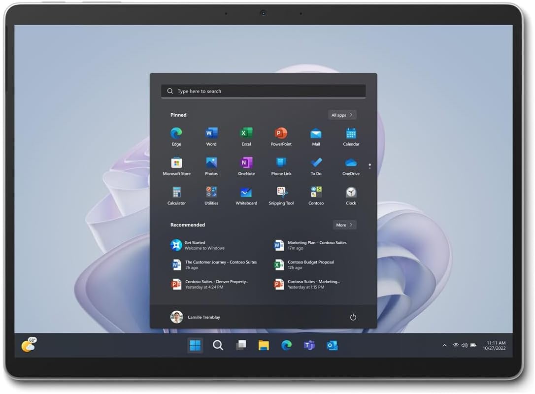 Microsoft Surface Pro 9 Tablet - 13 - Core i7 12th Gen i7-1265U Deca-core (10 Core) - 16 GB RAM - 512 GB SSD - Windows 11 Pro 64-bit - Platinum