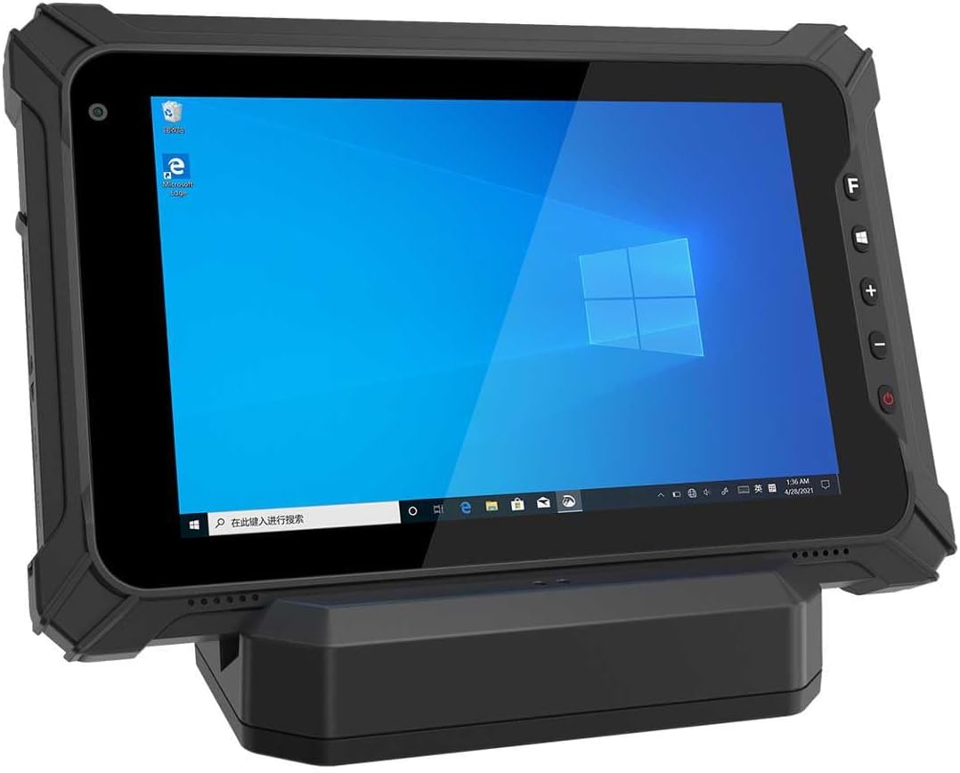 Rugged Windows Tablet, 8 inch Windows 11 Pro Rugged Tablet, 8GB+128GB Industrial Tablets  Dock Charger, N5100 7.6V 5000mAh Tablet PC, 700nit Work Tablet, 4G LTE, GPS, Wi-Fi for Enterprise Work