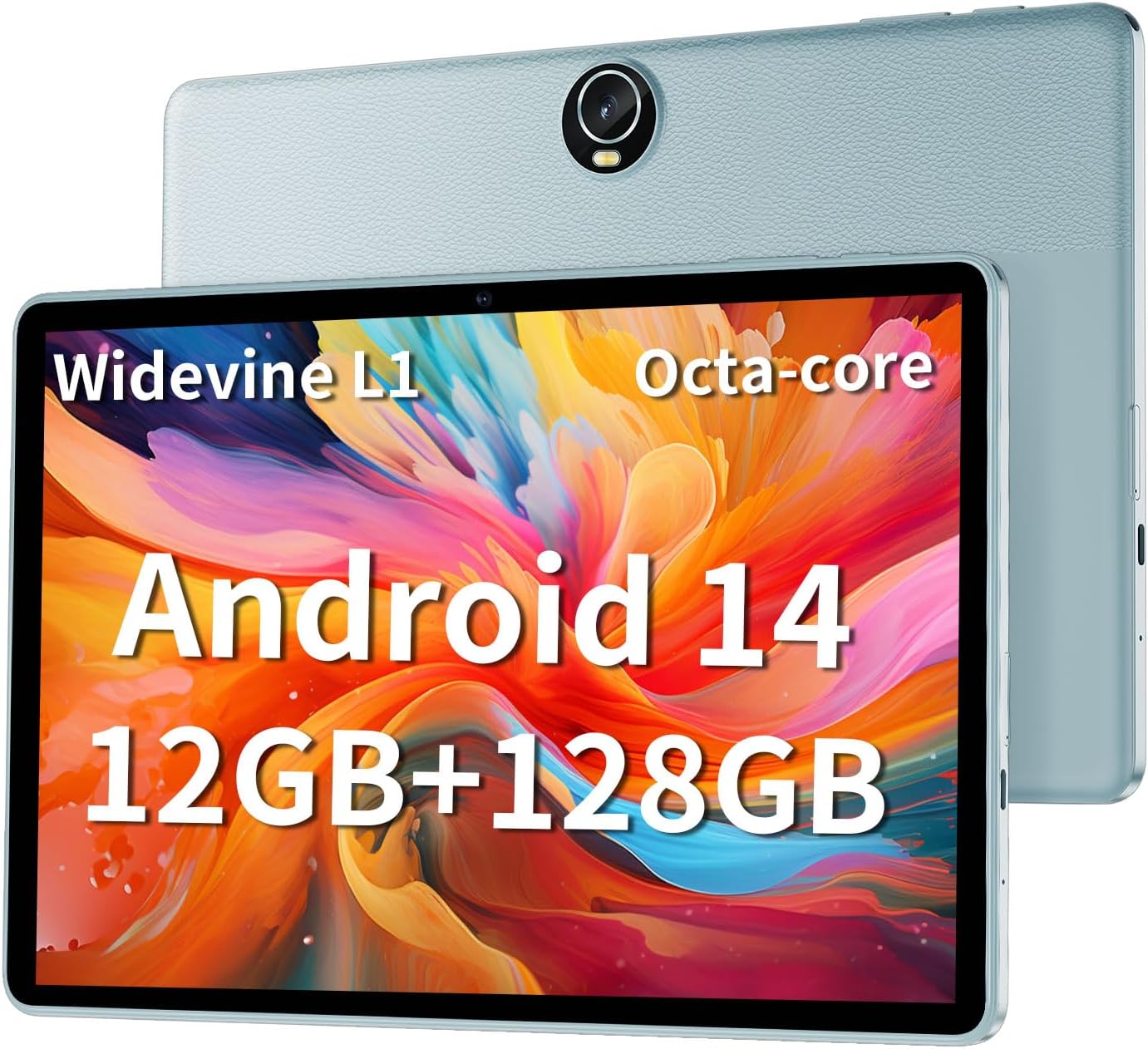 2025 Upgraded Android 14 Tablet 11inch, 12GB+128GB+512GB, Support Face Unlock,18W Fast Charging with 8000mAh Large Battery ,Dual WiFi6, Dual Camera,Octa-Core CPU, Bluetooth,HD Touchscreen Display