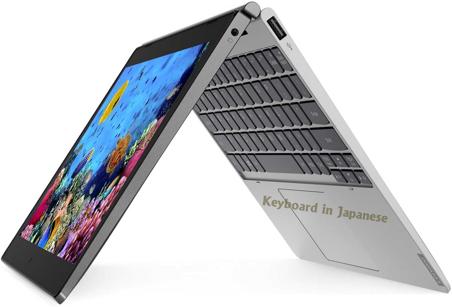 Lenovo Ideapad D330 2-in-1 Laptop, 10.1 (1280 x 800) Touchscreen Display, Intel Celeron N4000 @1.1GHz-2.6GHz (Dual Core), 64GB SSD, 4GB RAM, with Japanese Keyboard, Camera, Win 10Pro(Renewed)