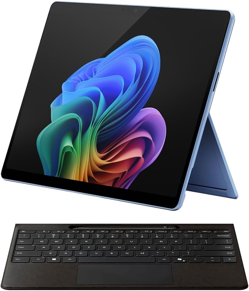 Microsoft Surface Pro 11 Snapdragon X Elite Laptop/Tablet (2024), 13 OLED Touchscreen Display, 16GB/1TB, Windows 11 Copilot + PC Bundle with Surface Pro Keyboard, Sapphire