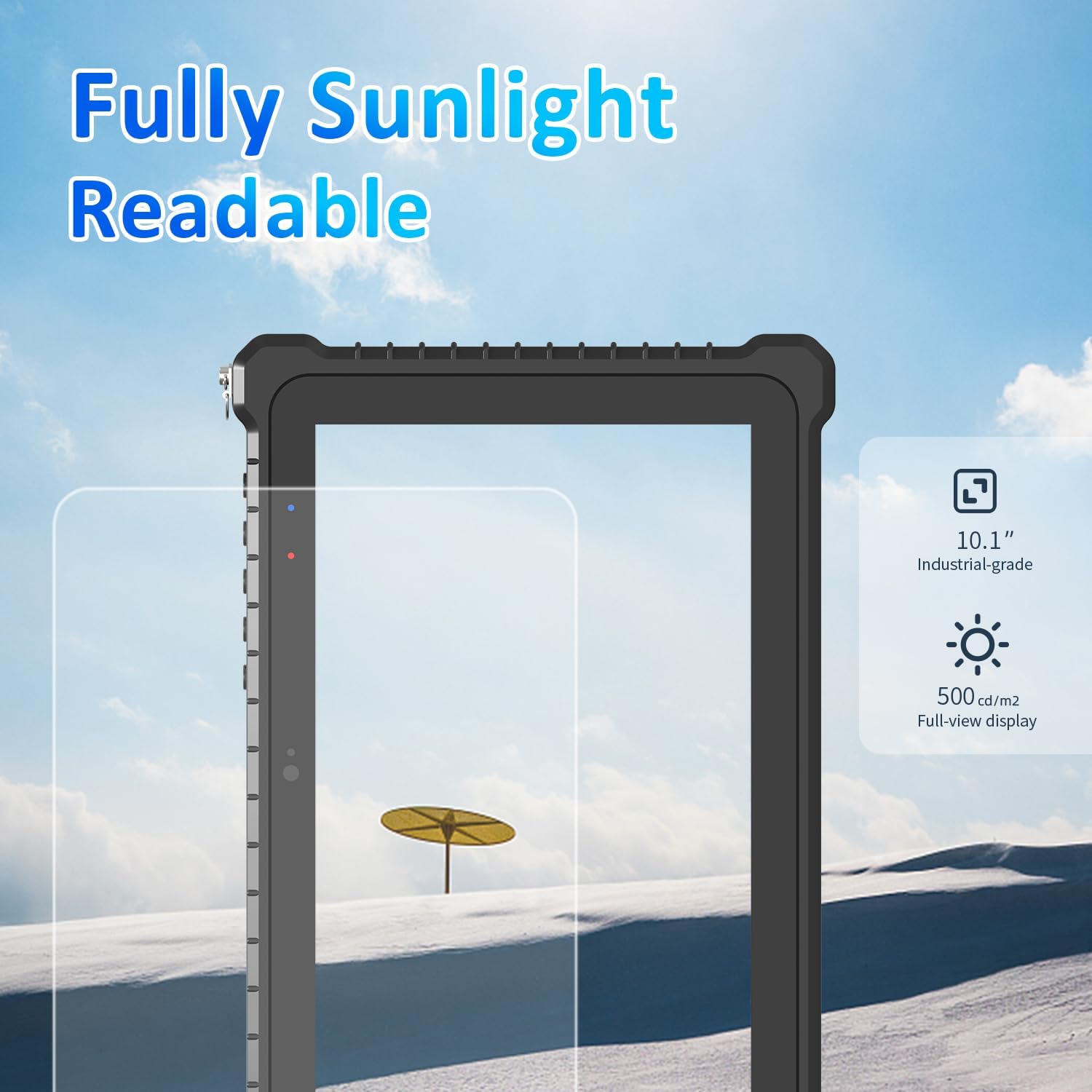 10.1 Waterproof Rugged Tablet, Windows 11 Pro IP67 Industrial Tablet PC (N6000 8GB 256GB) WiFi, BT4.2, 4G, Fingerprint, 500nit, GPS, NFC, 2D Scanner, Docking Charge, for Outdoor Field Work