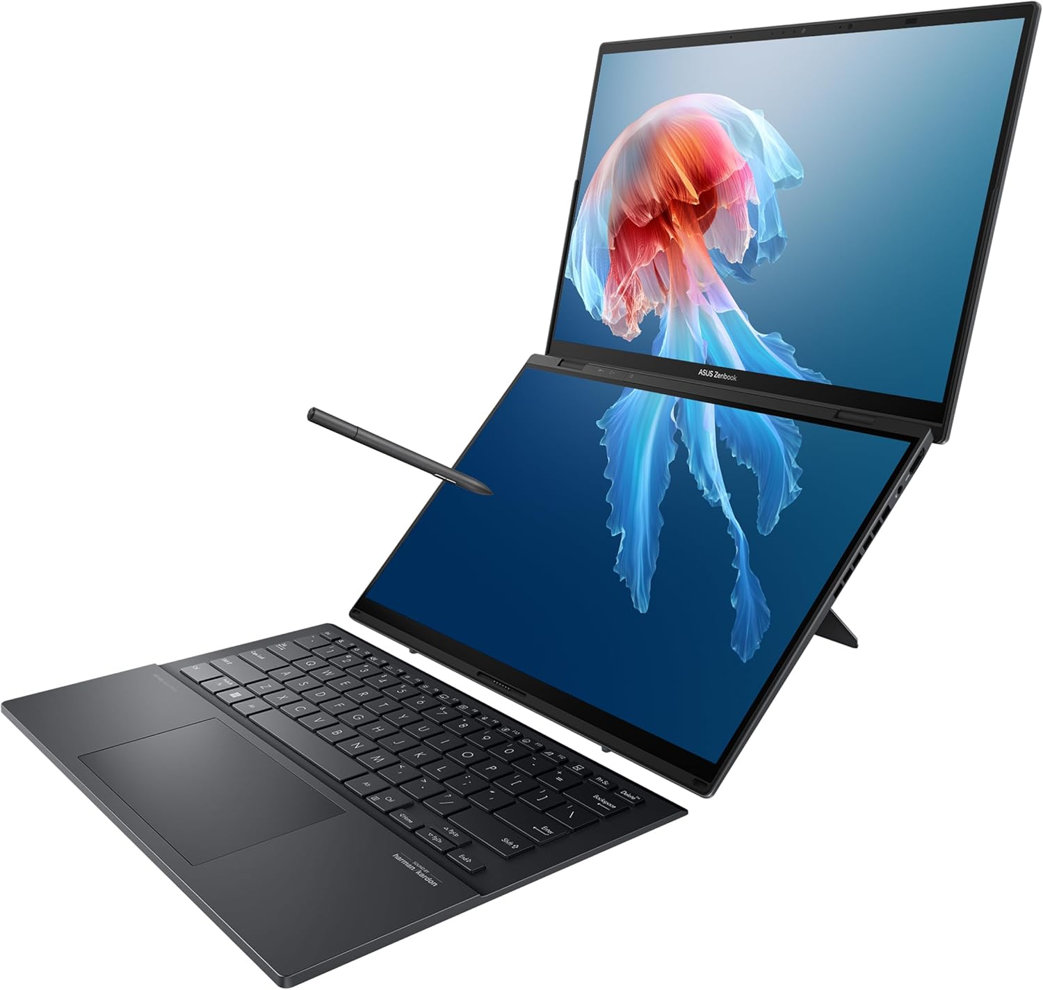 ASUS Zenbook Duo Dual 14 OLED WQXGA+ 120Hz Notebook Intel Core Ultra 9 185H 32GB RAM 1TB SSD Intel Arc Graphics Inkwell Gray