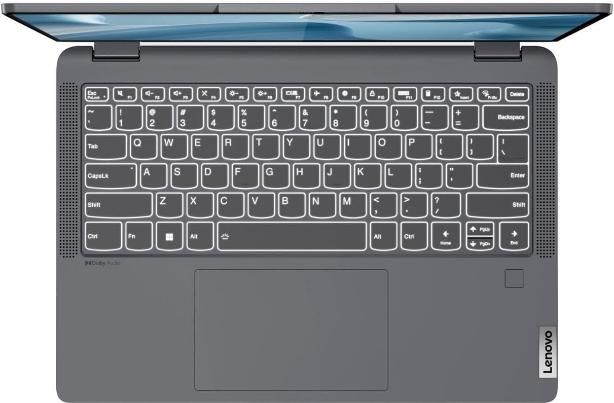 Lenovo IdeaPad Flex 5i 2-in-1 Laptop,with Free Lifetime Office 2021,14 FHD+ Touchscreen, Intel Core i3-1215U,8GB RAM,256GB PCIe SSD, Blacklit Keyboard,Fingerprint Reader, Storm Grey