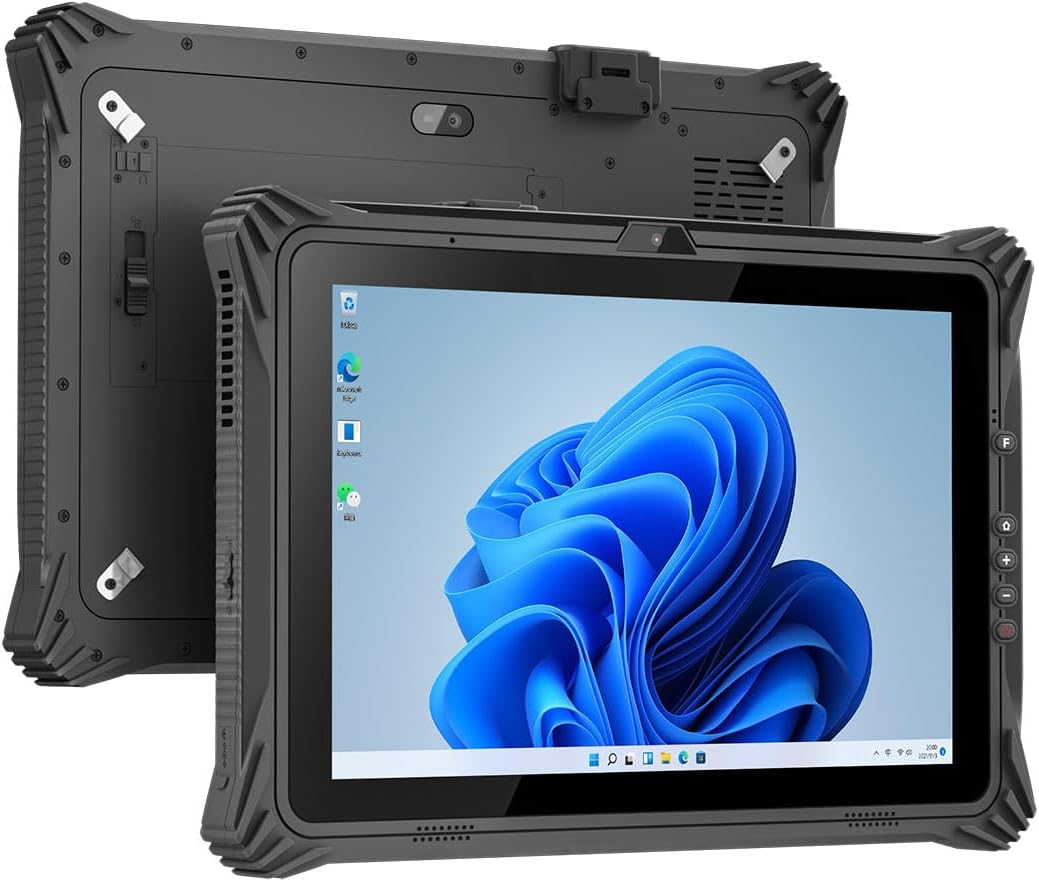 Rugged Tablet, 12.2 Windows 11 Pro Rugged PC, Intel N5105,16GB+128GB, 4G LTE, GPS, Water-Proof, 650nit Heavy Duty Industrial Tablets for Enterprise Work